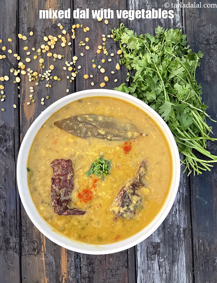 Step 38 – Serve <strong>chana, tuvar and green moong dal | mixed dal with vegetables&nbsp;| healthy Indian dal …