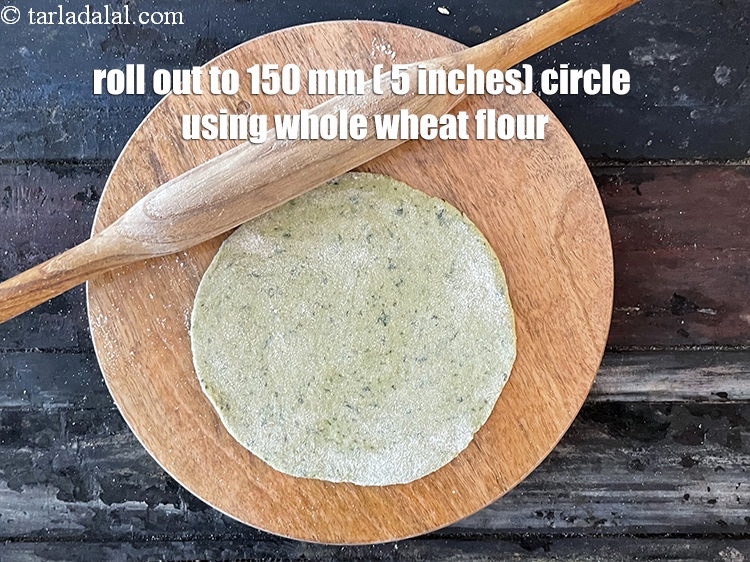Step 38 – <meta charset="UTF-8" />Roll out a portion of the dough into a 150 mm. (5&rdquo;) diameter …
