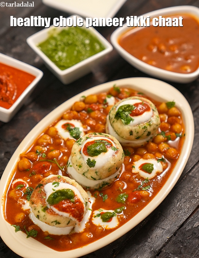 Step 38 – Serve <strong>paneer tikki chole chaat recipe&nbsp;|&nbsp;healthy chole paneer tikki chaat&nbsp;|&nbsp;chole paneer tikki chaat&nbsp;|</strong> hot garnished …