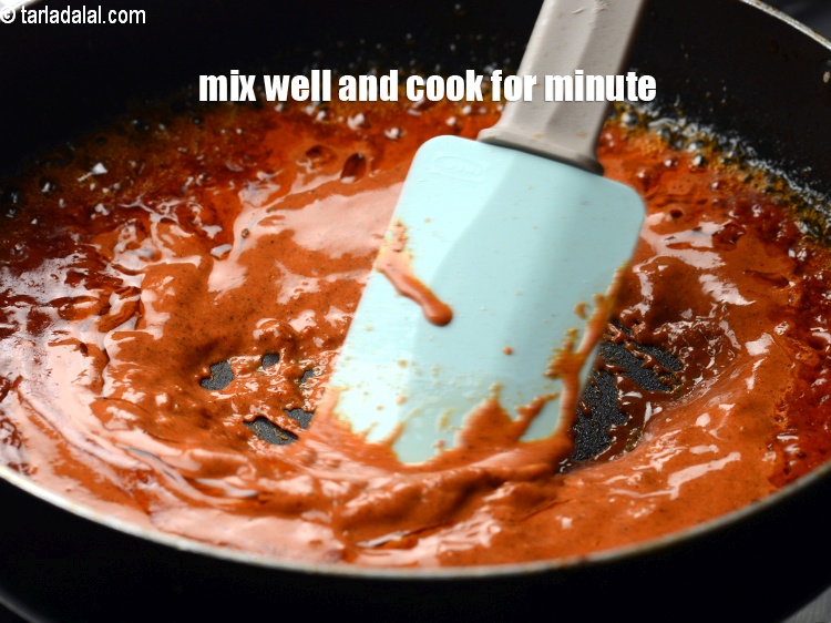 Step 38 – Mix well and cook on medium flame for a minute.