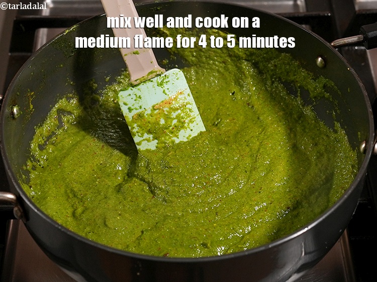 Step 39 – Mix well and cook on a medium flame for 4 to 5 minutes, while stirring …