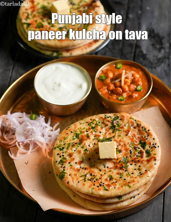 Step 40 – Serve <strong>paneer kulcha | Punjabi style paneer kulcha on tava | no yeast stuffed paneer …