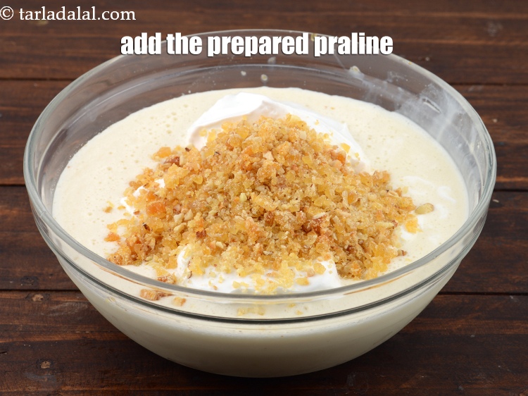 Step 39 – Add 3/4 cup of prepared praline.