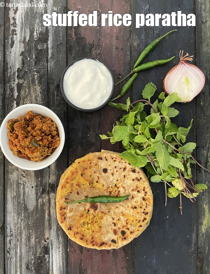 Step 43 – <meta charset="UTF-8" /> Serve&nbsp;<strong>rice paratha recipe | stuffed rice paratha | rice paratha with left …