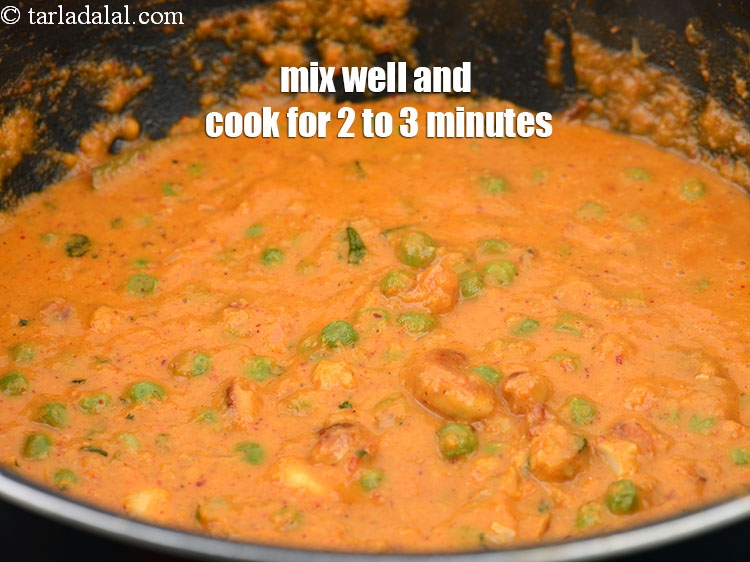 Step 38 – Mix well and cook on a medium flame for 2 to 3 minutes, while stirring …
