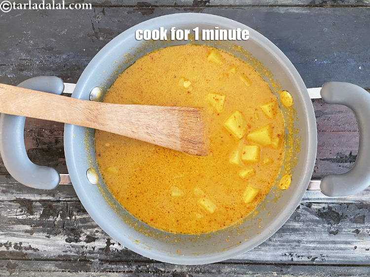 Step 39 – Cook on a medium flame for 1 minute.