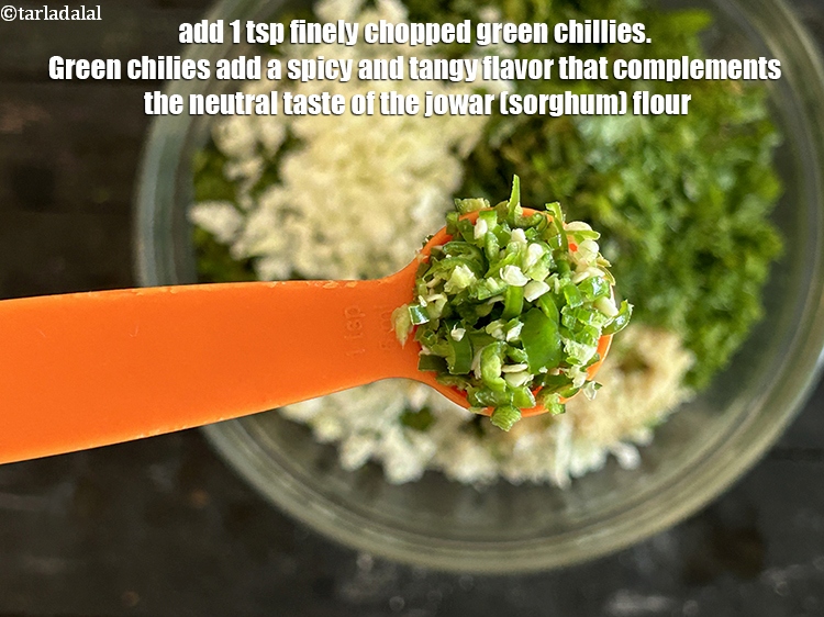 Step 41 – Add&nbsp;<meta charset="UTF-8" /><strong>1&nbsp;tsp&nbsp;</strong>finely&nbsp;<a href="glossary-chopped-green-chilli-820i">chopped green chillies</a>.&nbsp;Green chilies add a spicy and tangy flavor that complements …