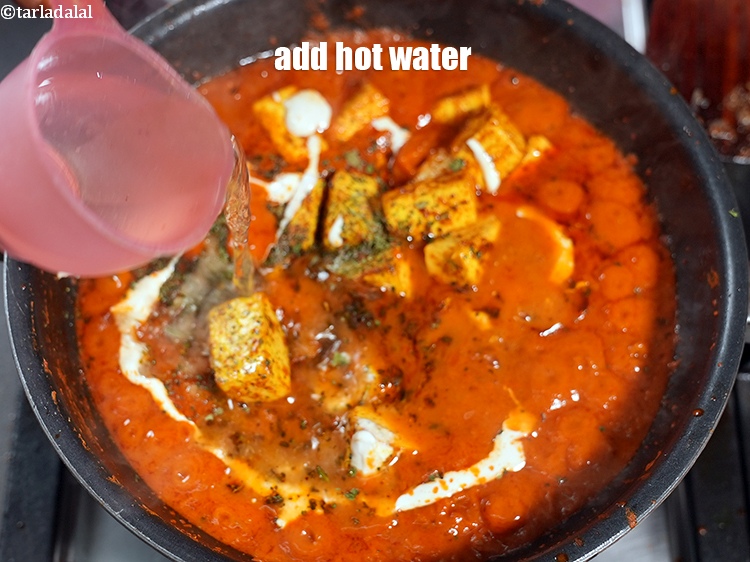 Step 40 – Add &frac12; cup hot water.