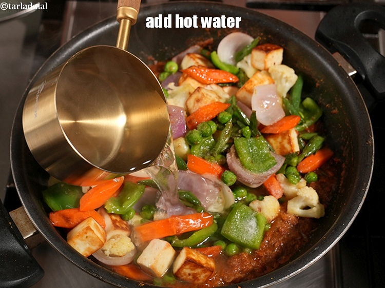 Step 40 – Add 1 cup hot water.