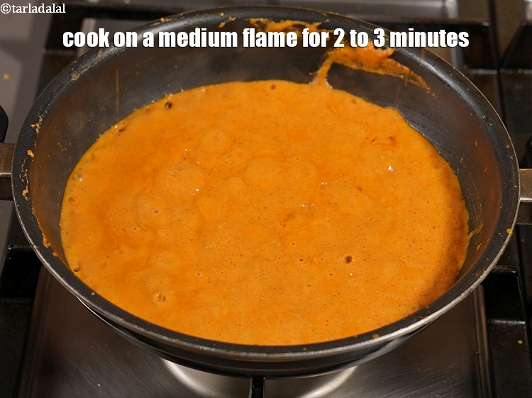 Step 40 – Cook on a medium flame for 2 to 3 minutes, while stirring occasionally.