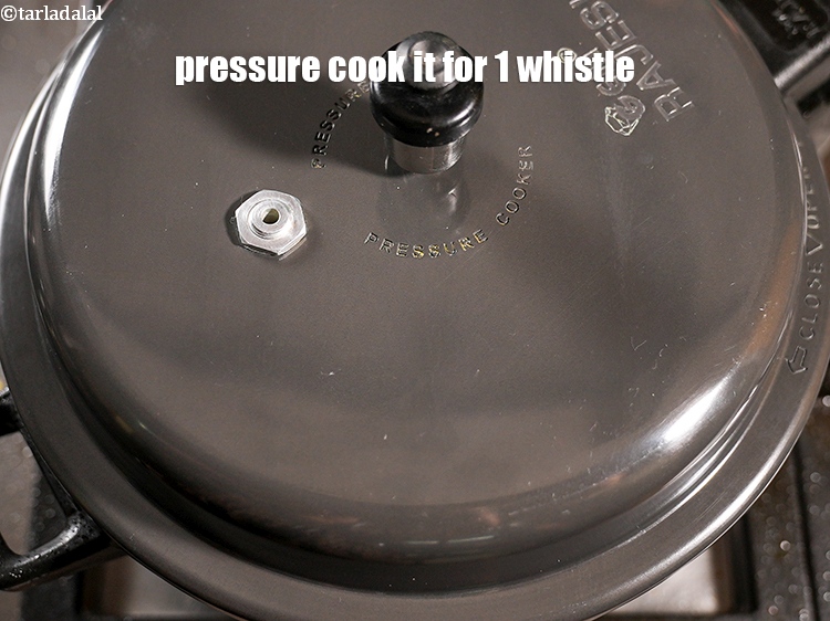 Step 40 – Pressure cook it for 1 whistle.