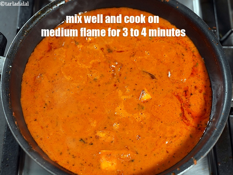Step 41 – Mix well and cook on medium flame for 3 to 4 minutes, while stirring occasionally.