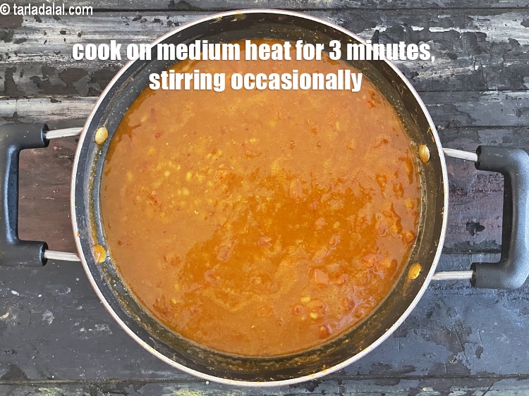 Step 41 – <p>Cook on a <strong>medium flame for 3 minutes</strong>, while stirring occasionally.</p>