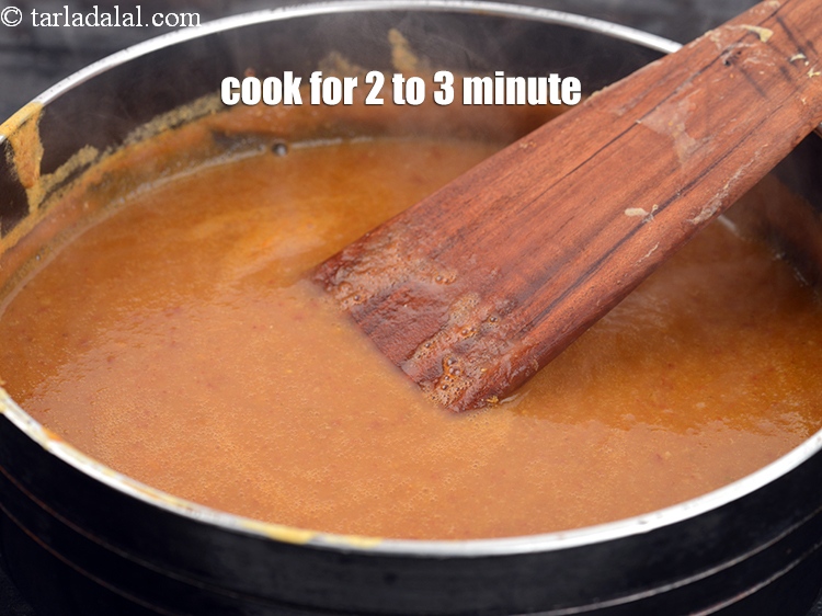 Step 42 – Cook on a medium flame for 2 to 3 minute, stirring once in between.