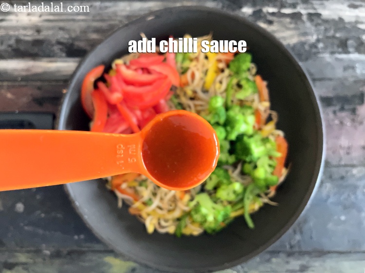 Step 43 – Add&nbsp;<meta charset="UTF-8" />1 tsp&nbsp;<a href="glossary-red-chilli-sauce-lal-chilli-sauce-810i">chilli sauce</a>.