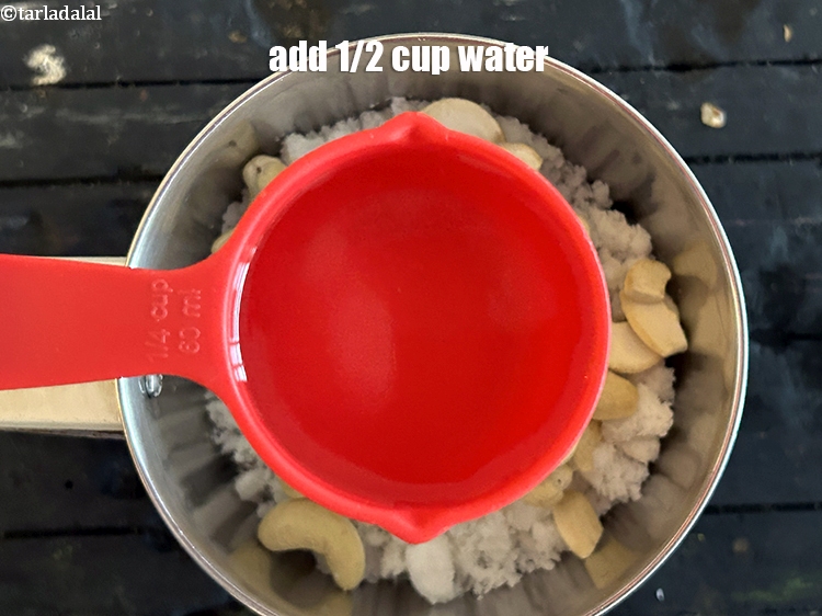 Step 5 – <strong>Add 1/2&nbsp;cup of water.</strong>
