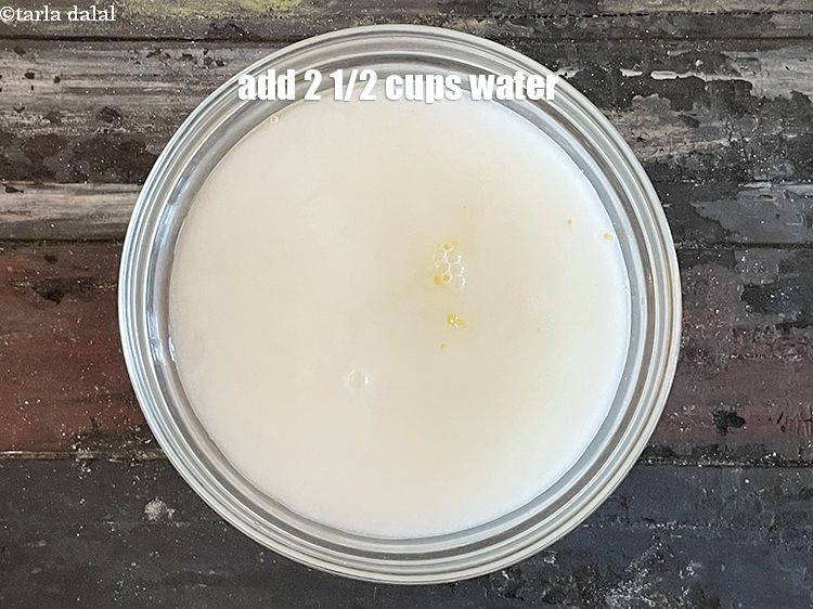 Step 5 – Add&nbsp;<meta charset="UTF-8" />2&frac12; cups of water.