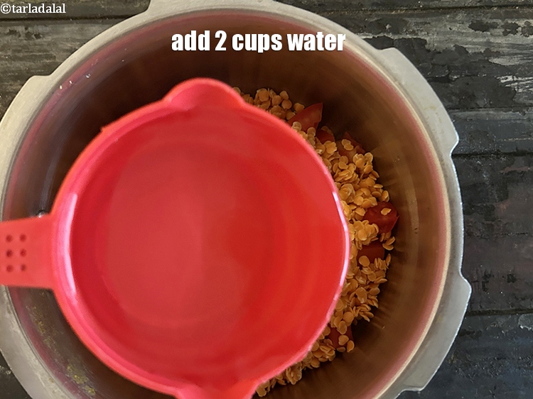 Step 7 – Add&nbsp;2 cups of water.