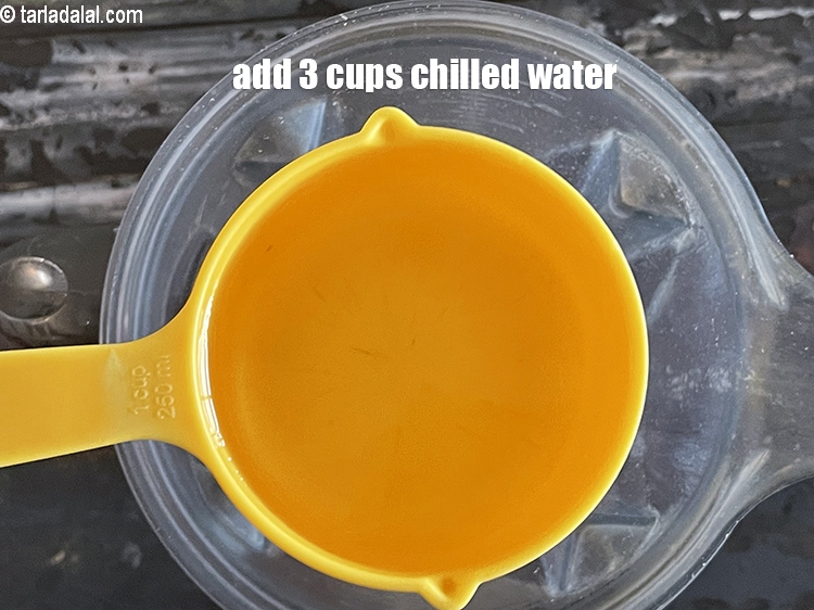 Step 6 – Add&nbsp;<meta charset="UTF-8" />3 cups chilled&nbsp;water. This prevents the oats from becoming sticky.