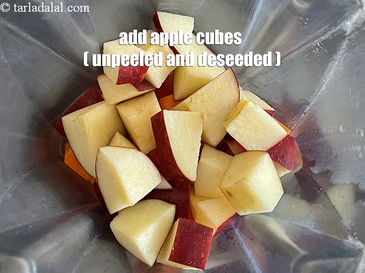 Step 7 – Add&nbsp;<meta charset="UTF-8" />1 cup&nbsp;<a href="glossary-apple-cubes-57i">apple cubes</a>&nbsp;(unpeeled and deseeded).