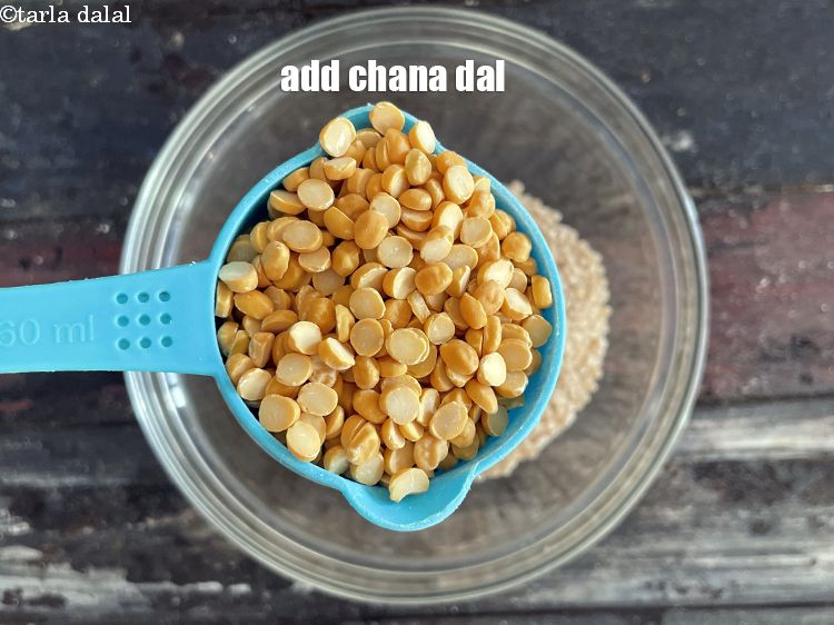 Step 6 – Add&nbsp;<meta charset="UTF-8" />1 cup&nbsp;<a href="glossary-chana-dal-split-bengal-gram-285i">chana dal (split bengal gram)</a>.