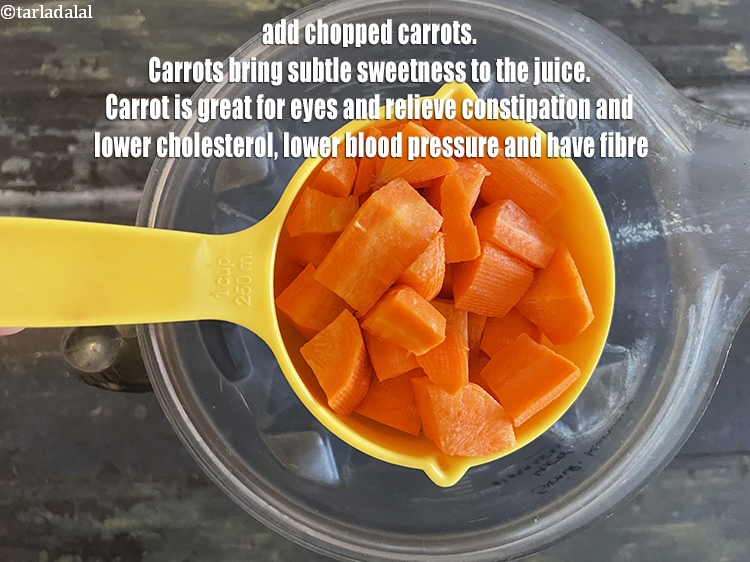 Step 7 – Add&nbsp;<meta charset="UTF-8" />1 cup&nbsp;chilled chopped carrots or&nbsp;<a href="glossary-carrot-juliennes-754i">carrot juliennes</a>.&nbsp;While orange juice provides the citrusy base, …
