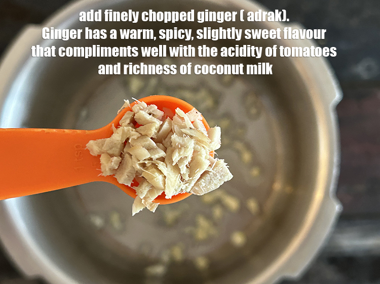 Step 26 – Add&nbsp;<!--%3Cmeta%20charset%3D%22UTF-8%22%20%2F%3E-->1 tsp&nbsp;finely&nbsp;<a href="glossary-chopped-ginger-786i">chopped ginger (adrak)</a>.&nbsp;Ginger has a warm, spicy, and slightly sweet flavor that complements …