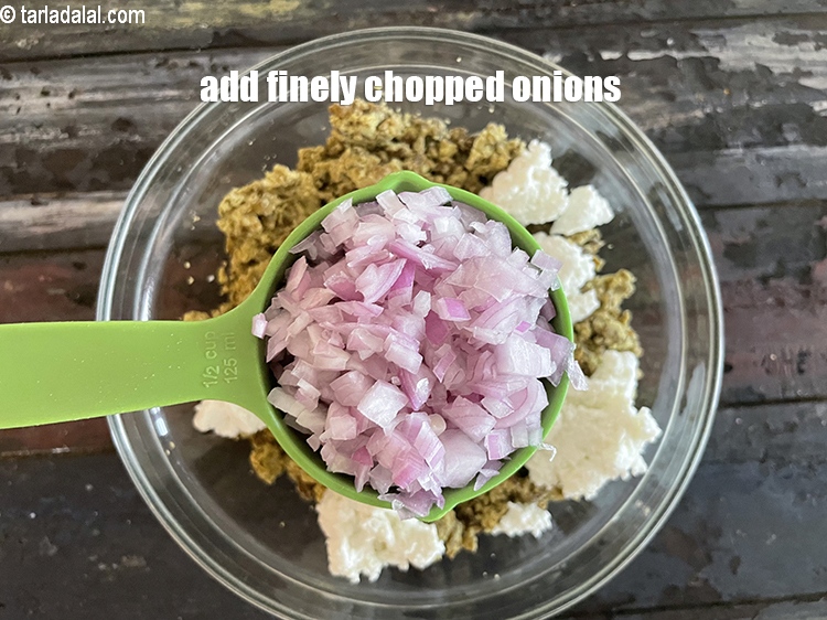 Step 18 – Add&nbsp;<meta charset="UTF-8" />1/2 cup&nbsp;finely&nbsp;<a href="glossary-chopped-onions-722i">chopped onions</a>.