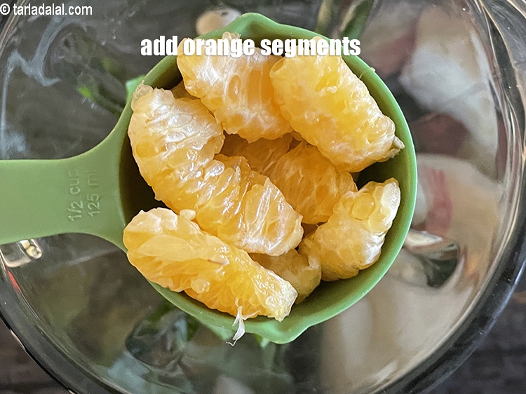 Step 6 – Add&nbsp;<meta charset="UTF-8" />1/2 cup&nbsp;<a href="glossary-orange-segments-116i">orange segments</a>.