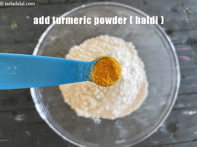Step 5 – Add&nbsp;<meta charset="UTF-8" />1/4 tsp&nbsp;<a href="glossary-turmeric-powder-haldi-645i">turmeric powder (haldi)</a>.