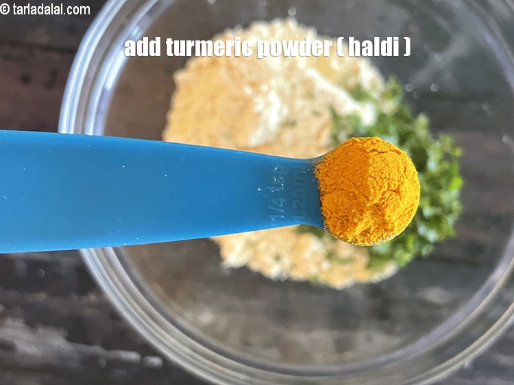 Step 5 – Add&nbsp;<meta charset="UTF-8" />1/4 tsp&nbsp;<a href="glossary-turmeric-powder-haldi-645i">turmeric powder (haldi)</a>.