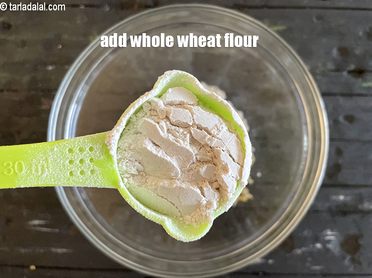Step 8 – Add&nbsp;<meta charset="UTF-8" />1/4 cup&nbsp;<a href="glossary-whole-wheat-flour-gehun-ka-atta-gehun-ka-aata-429i">whole wheat flour (gehun ka atta)</a>.