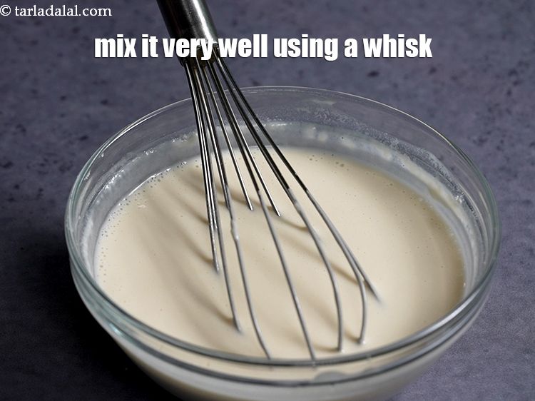 Step 10 – Mix it very well using a whisk. Make sure there are no lumps.&nbsp;