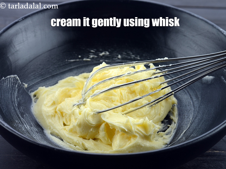 Step 5 – Cream it gently using a whisk.
