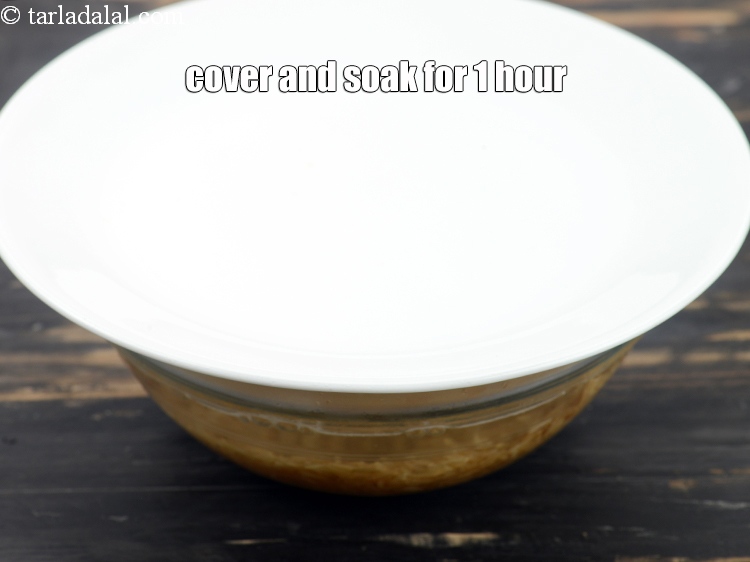 Step 6 – Cover and let it soak for 1 hour.