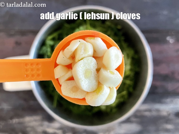 Step 8 – Add&nbsp;<meta charset="UTF-8" />3&nbsp;<a href="glossary-garlic-cloves-1857i">garlic (lehsun) cloves</a>.