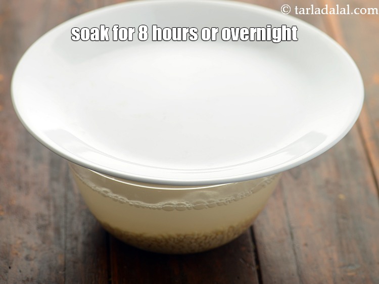 Step 5 – Cover and keep aside to soak overnight.&nbsp;