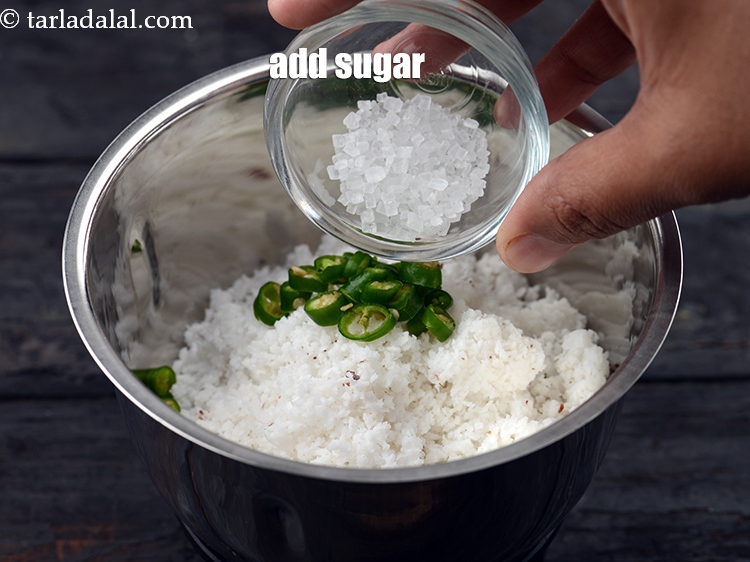 Step 5 – Add 1/2 tsp&nbsp;<a href="https://www.tarladalal.com/glossary-sugar-chini-shakkar-278i">sugar</a>.