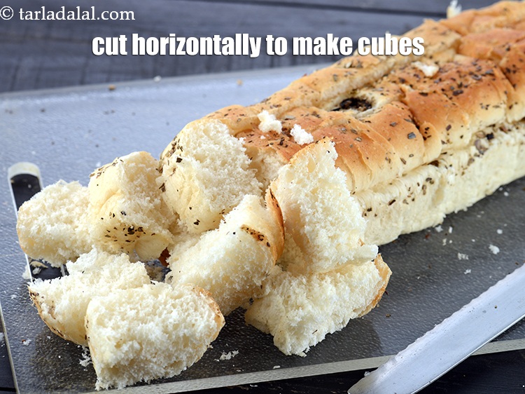 Step 5 – Cut horizontally to make cubes using a sharp knife. The cubes should be medium sized.&nbsp;