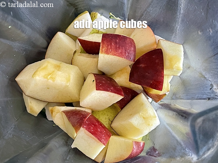 Step 7 – Add&nbsp;<meta charset="UTF-8" />1 1/4 cups&nbsp;<a href="glossary-apple-cubes-57i">apple cubes</a>&nbsp;(unpeeled).&nbsp;Apples are naturally sweet and hence there is no …
