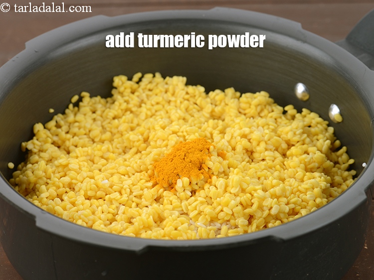 Step 6 – Add 1/2 tsp <a href="https://www.tarladalal.com/glossary-turmeric-powder-haldi-645i">turmeric powder (haldi)</a>.