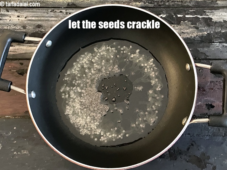 Step 5 – Let the seeds crackle.