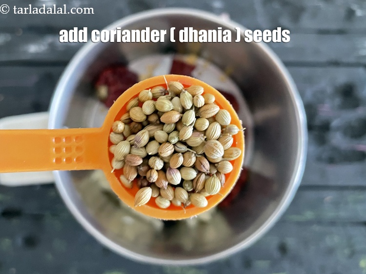 Step 13 – Add&nbsp;<meta charset="UTF-8" />2 tsp&nbsp;<a href="glossary-coriander-seeds-dhania-ke-beej-dhania-seeds-akha-dhania-371i">coriander (dhania) seeds</a>.