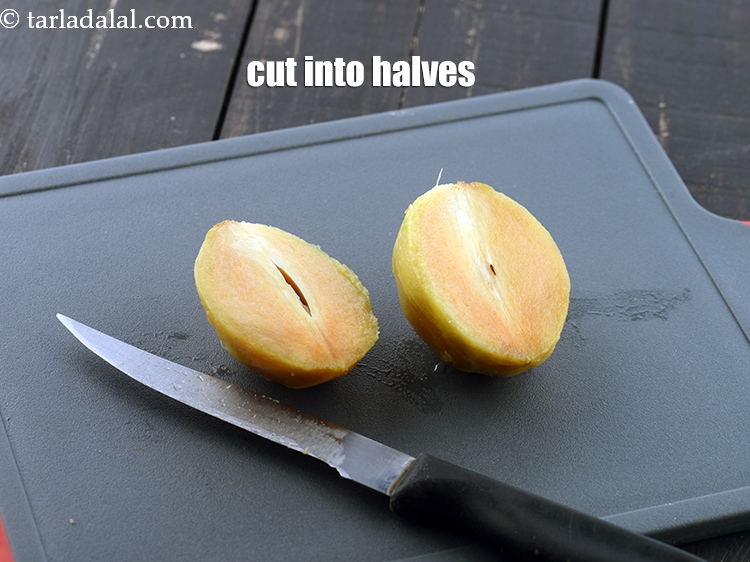 Step 5 – Cut into halves.