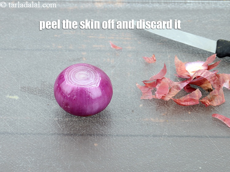 Step 6 – Peel the skin off and discard it.&nbsp;