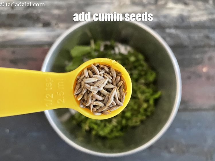 Step 16 – Add&nbsp;<meta charset="UTF-8" />1/2 tsp&nbsp;<a href="glossary-cumin-seeds-jeera-zeera-381i">cumin seeds (jeera)</a>.