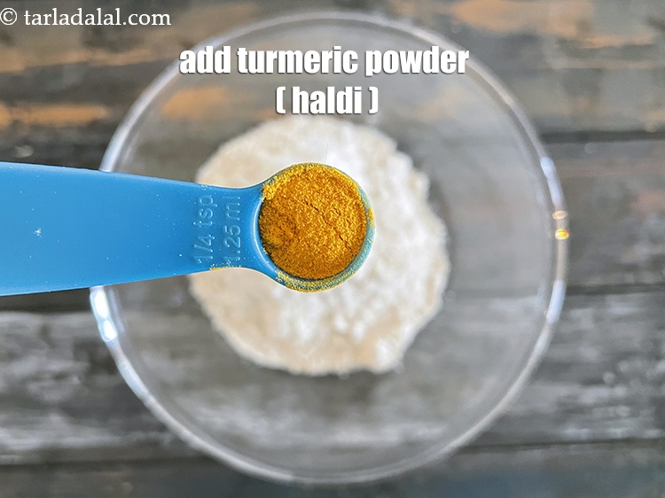 Step 5 – Add&nbsp;<meta charset="UTF-8" />1/4 tsp&nbsp;<a href="glossary-turmeric-powder-haldi-645i">turmeric powder (haldi)</a>.