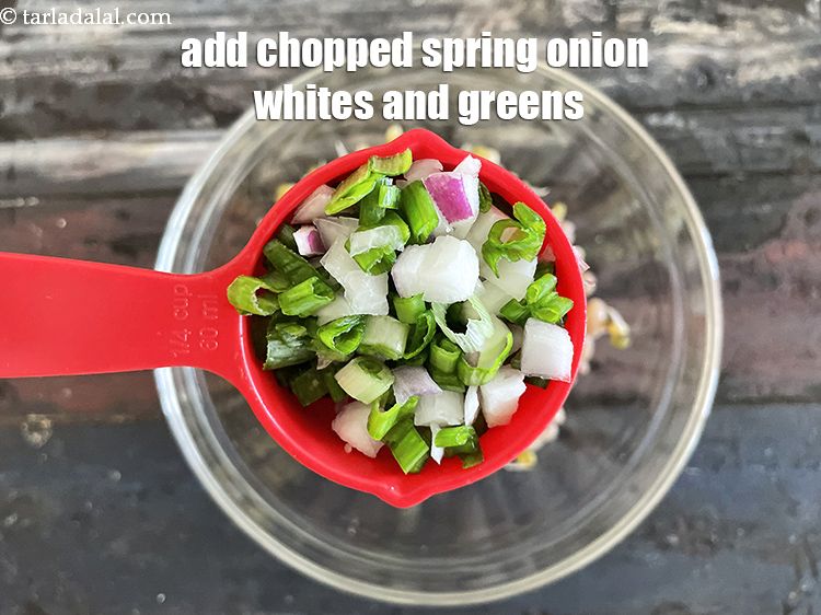 Step 22 – Add&nbsp;<meta charset="UTF-8" />1/4 cup&nbsp;<a href="glossary-chopped-spring-onion-whites-815i">chopped spring onions whites</a>&nbsp;and greens.