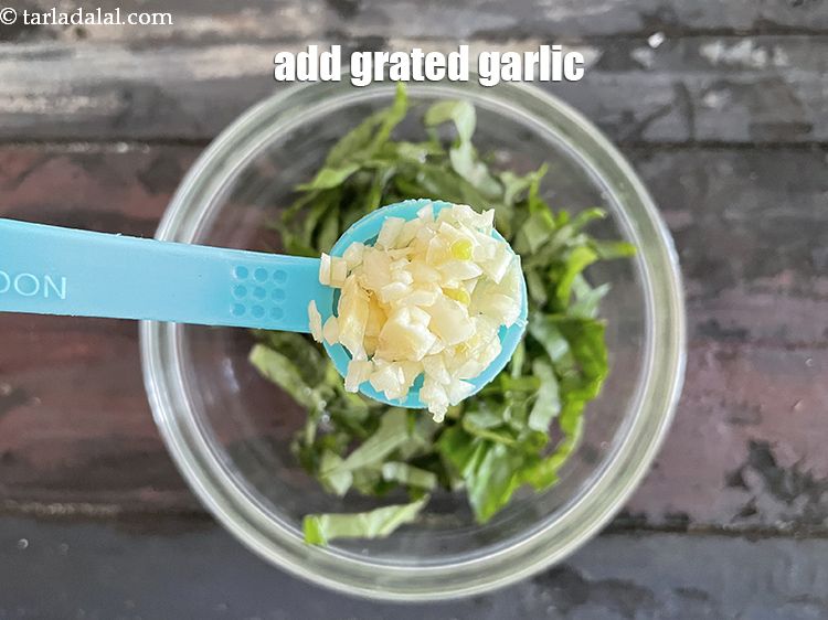 Step 26 – Add&nbsp;1/2 tsp&nbsp;<a href="glossary-grated-garlic-859i">grated garlic (lehsun)</a>.