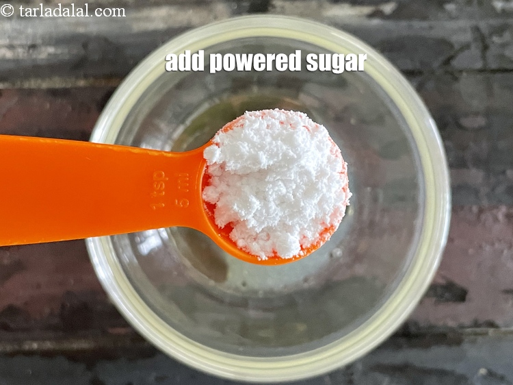 Step 17 – Add 1&nbsp;tsp&nbsp;<a href="glossary-powdered-sugar-280i">powdered sugar</a>&nbsp;(optional). Increase a bit of sugar if you want it sweeter.&nbsp;